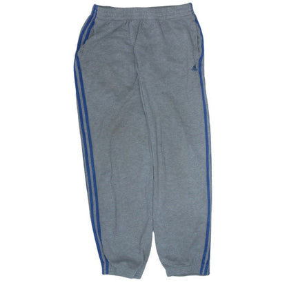 Adidas Mens Grey L Track Pants Performance Essentials Sportswear