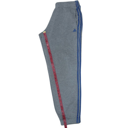 Adidas Mens Grey L Track Pants Performance Essentials Sportswear