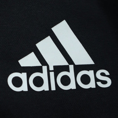 adidas Mens Black Pullover Hoodie L Hooded Fleece Sweatshirt