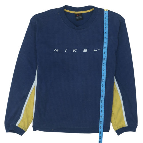 Nike Mens Blue Crew Neck Pullover Sweatshirt L Logo Sportswear
