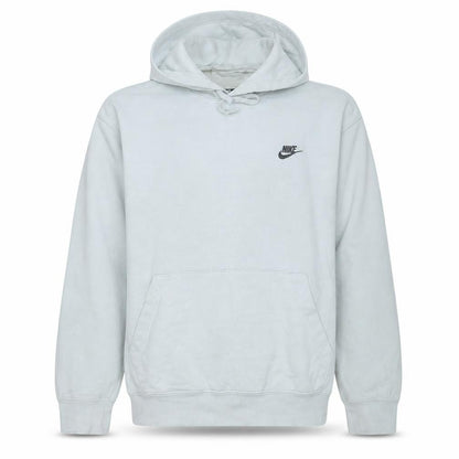 Nike Men's White Pullover Hoodie L Logo Fleece Sweatshirt