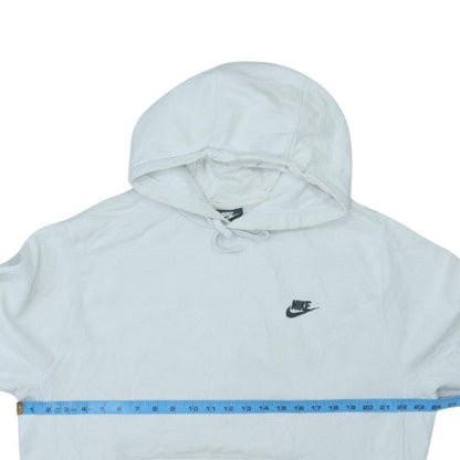 Nike Men's White Pullover Hoodie L Logo Fleece Sweatshirt
