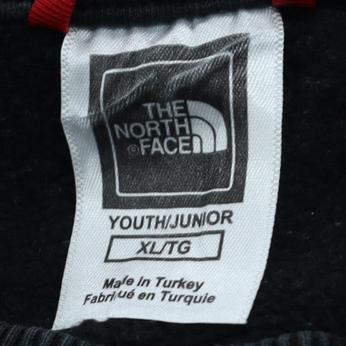 The North Face Boys Black XL Crew Neck Sweatshirt 100% Cotton Pullover