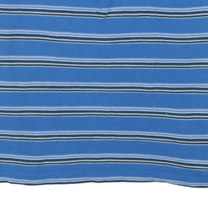 Chaps Men's Blue Striped Cotton Polo Shirt XL