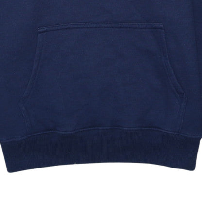 Champion Men's Blue Pullover Hoodie Medium Logo Fleece Sweatshirt