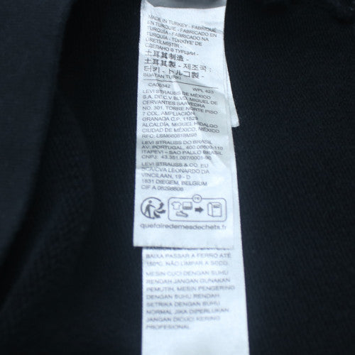 Levi's Men's Black Crew Neck Embroidered Logo Sweatshirt L