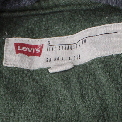 Levi's Men's Green Pullover Hoodie Size S Graphic Fleece Sweatshirt