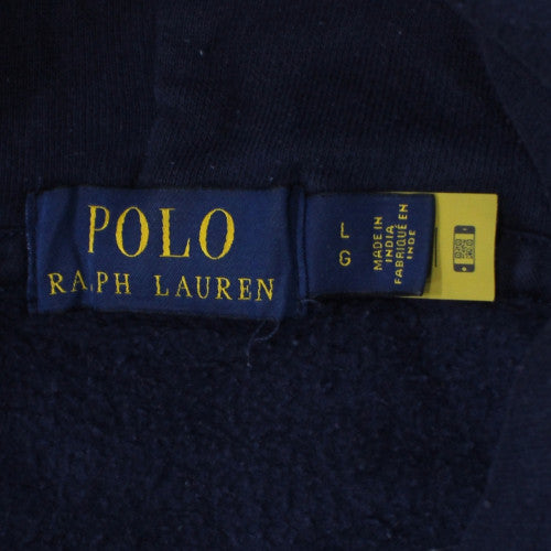 Polo Ralph Lauren Men's Navy Blue Hoodie Large Cotton Blend