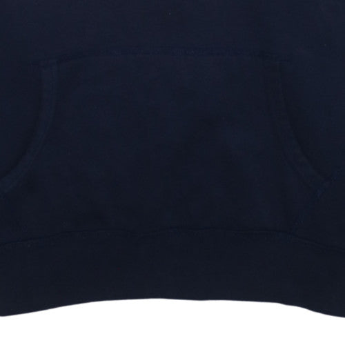 Polo Ralph Lauren Men's Navy Blue Hoodie Large Cotton Blend