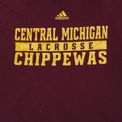 Adidas Men's Maroon Central Michigan Lacrosse 2XL Cotton T-Shirt