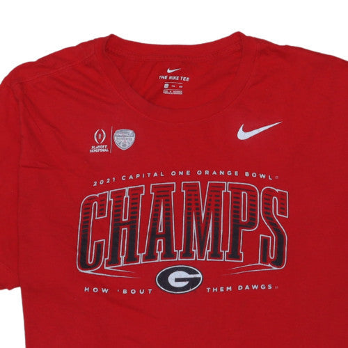 Nike Men's Red 2XL Sports Champs Graphic Crew Neck T-Shirt