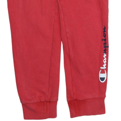 Champion Men's Red Jogger Fleece Sweatpants Small Drawstring Comfort Fit