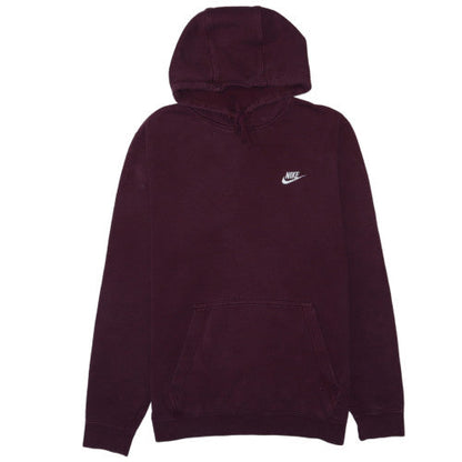 Nike Mens Brown Pullover Hoodie L Regular Fit Fleece Sweatshirt