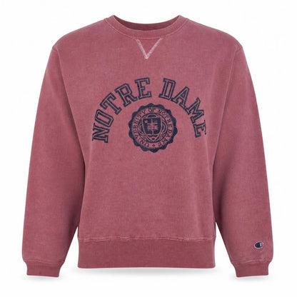 Champion Womens Pink Notre Dame Pullover Sweatshirt Large Cotton Blend
