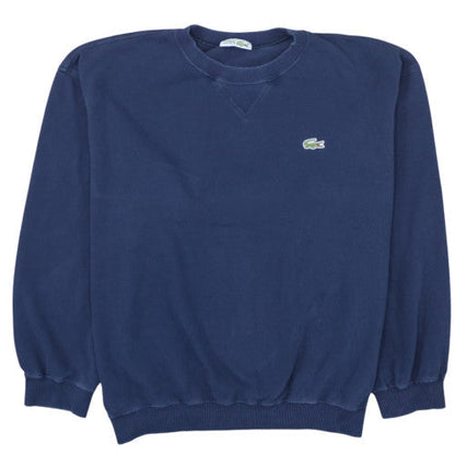 Lacoste Womens Navy Crew Neck Cotton Sweatshirt Size 10 Classic Fit