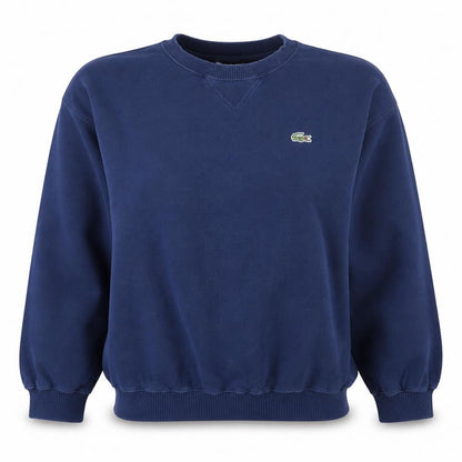 Lacoste Womens Navy Crew Neck Cotton Sweatshirt Size 10 Classic Fit