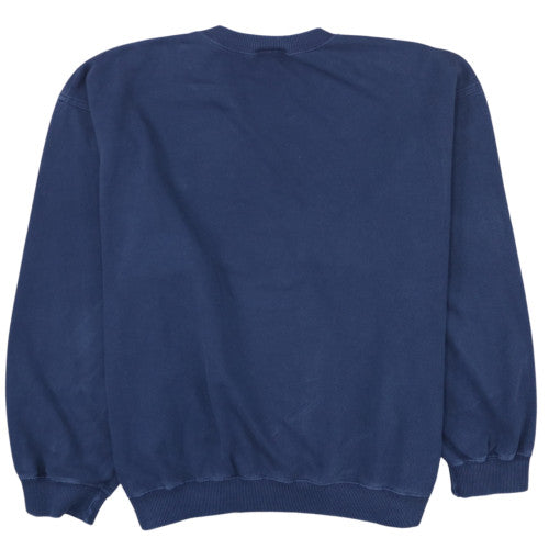 Lacoste Womens Navy Crew Neck Cotton Sweatshirt Size 10 Classic Fit