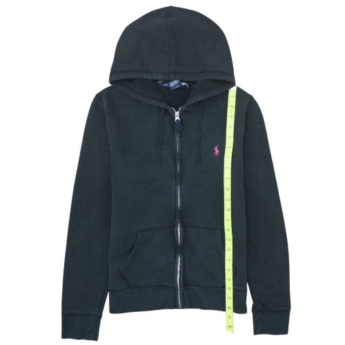 Ralph Lauren Sport Women's Black Full Zip Hoodie Size L Cotton