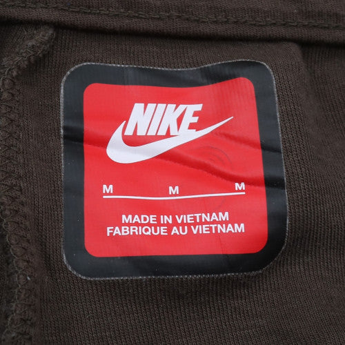 Nike Men's Brown Fleece Sweatpants M Regular Fit Drawstring Activewear Trousers