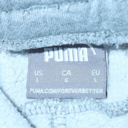 Puma Men's Grey Fleece Jogger Trousers Size L Regular Fit