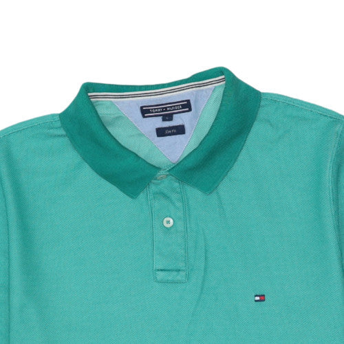 Tommy Hilfiger Men's Green Slim Fit Polo Shirt Size L