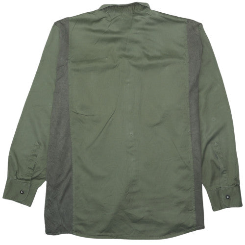 Imperial Men's Green 42in Regular Fit Cotton Military Shirt