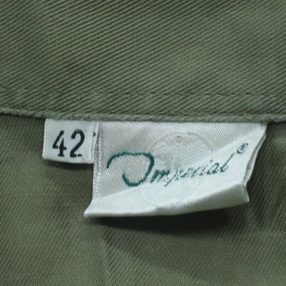 Imperial Men's Green 42in Regular Fit Cotton Military Shirt