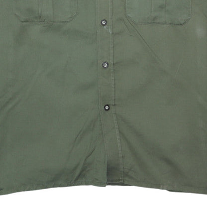 Imperial Men's Green 42in Regular Fit Cotton Military Shirt