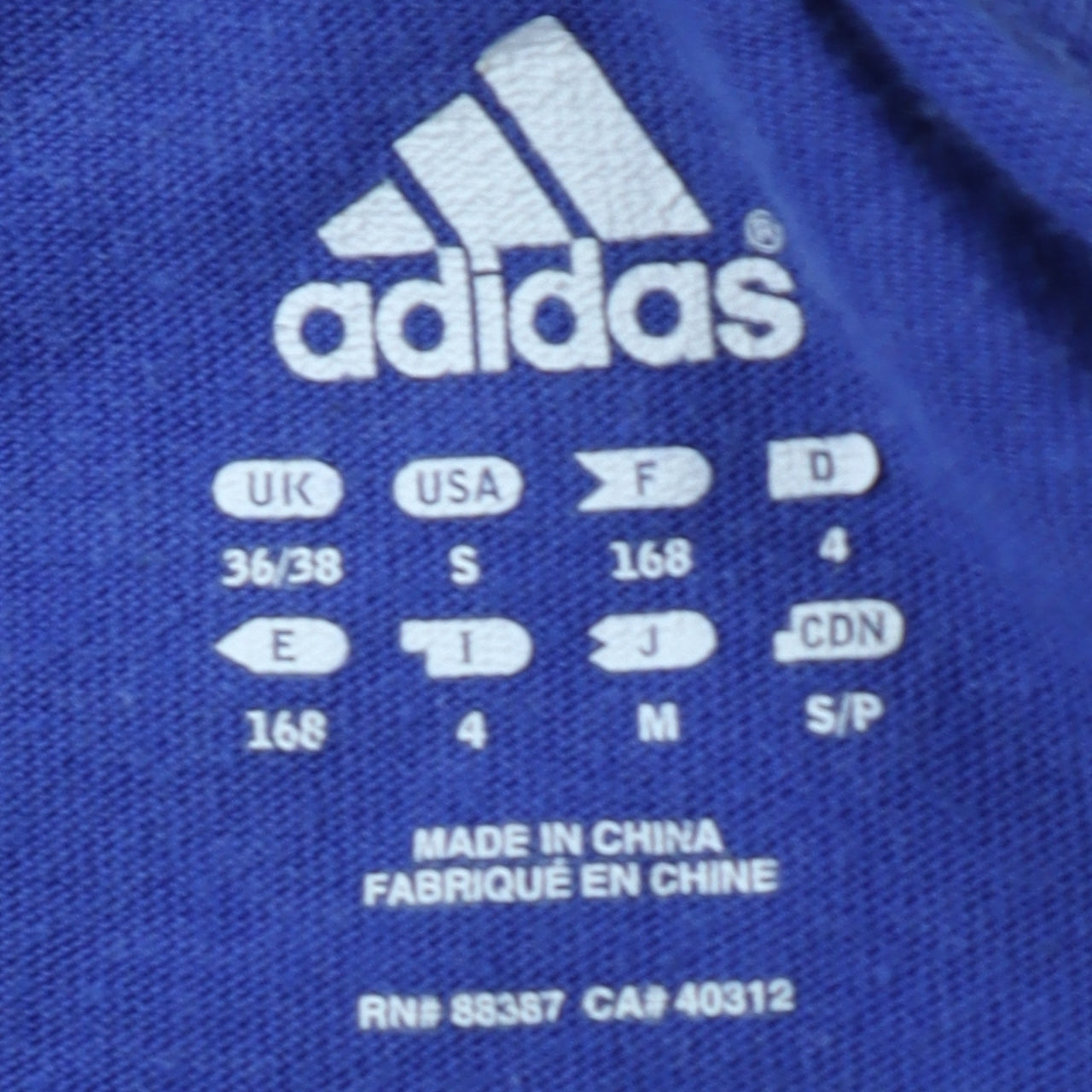 Adidas Men's Blue Short Sleeve Sports T-Shirt Size S