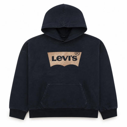 Levi's Men's Black Pullover Hoodie L Regular Fit Logo Fleece