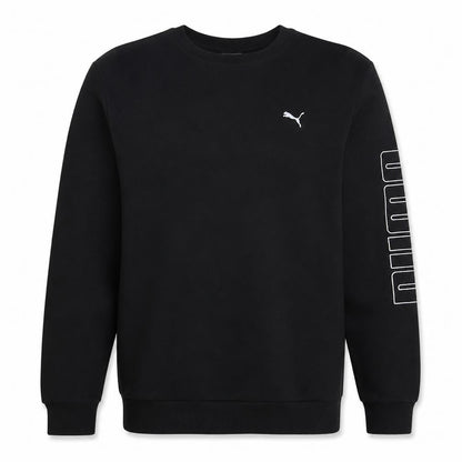 Puma Mens Black XL Crew Neck Pullover Sweatshirt Logo Print