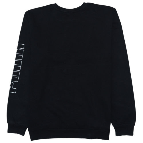 Puma Mens Black XL Crew Neck Pullover Sweatshirt Logo Print