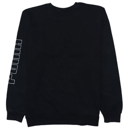 Puma Mens Black XL Crew Neck Pullover Sweatshirt Logo Print