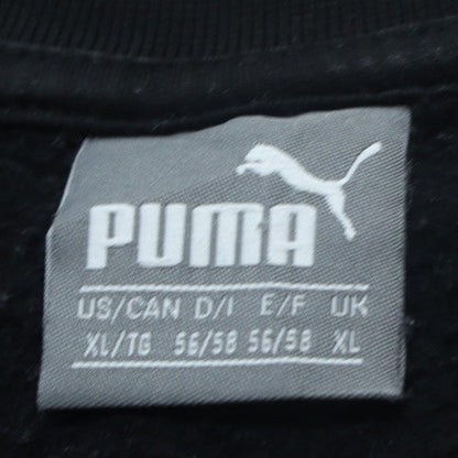 Puma Mens Black XL Crew Neck Pullover Sweatshirt Logo Print