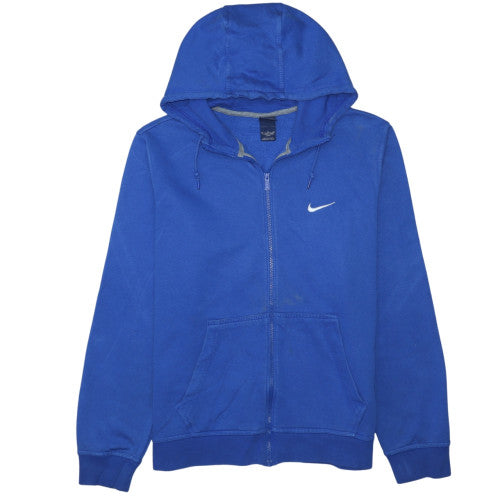 Nike Men's Blue Full Zip Hoodie XL Sports Cotton Fleece