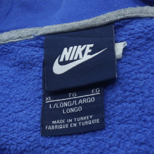 Nike Men's Blue Full Zip Hoodie XL Sports Cotton Fleece
