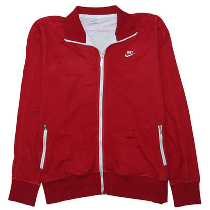 Nike Men's Red Full Zip Collared Sweatshirt Size L