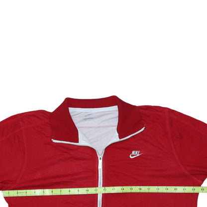 Nike Men's Red Full Zip Collared Sweatshirt Size L