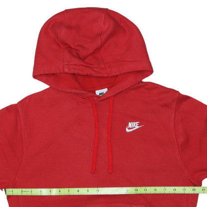 Nike Men's Red XS Pullover Fleece Hoodie with Logo