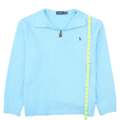 Polo Ralph Lauren Men's Blue XL 1/4 Zip Cotton Sweatshirt