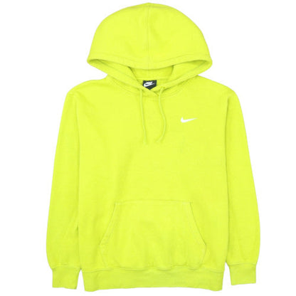 Nike Men's Yellow Pullover Hoodie L Fleece Logo Sportswear
