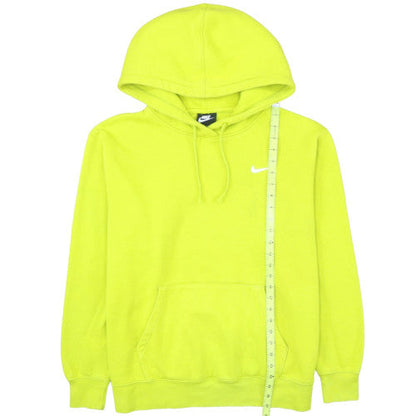 Nike Men's Yellow Pullover Hoodie L Fleece Logo Sportswear