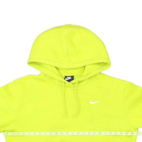 Nike Men's Yellow Pullover Hoodie L Fleece Logo Sportswear