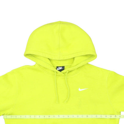 Nike Men's Yellow Pullover Hoodie L Fleece Logo Sportswear