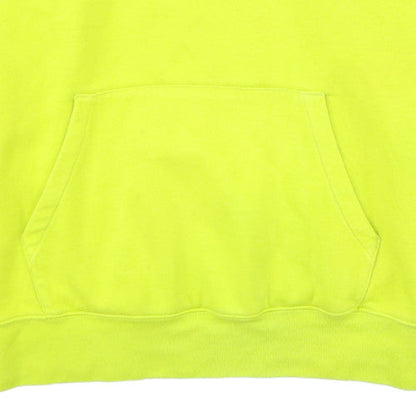 Nike Men's Yellow Pullover Hoodie L Fleece Logo Sportswear