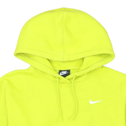 Nike Men's Yellow Pullover Hoodie L Fleece Logo Sportswear