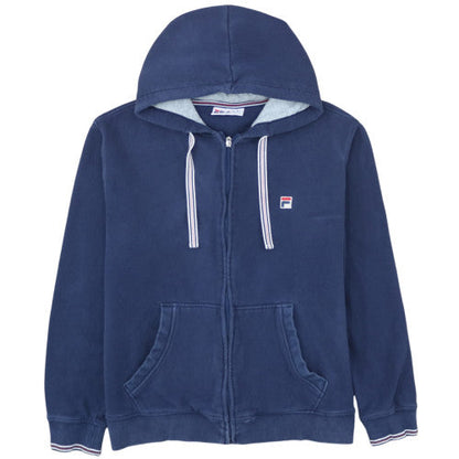 FILA Men’s Blue Full Zip Hoodie XL Cotton Blend Sportswear