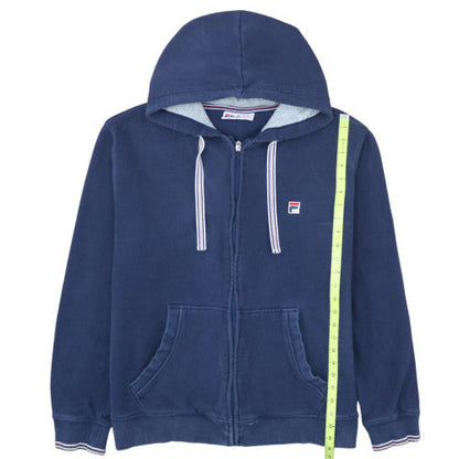 FILA Men’s Blue Full Zip Hoodie XL Cotton Blend Sportswear
