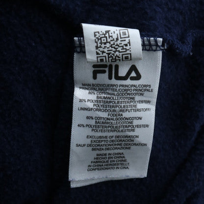 FILA Men’s Blue Full Zip Hoodie XL Cotton Blend Sportswear