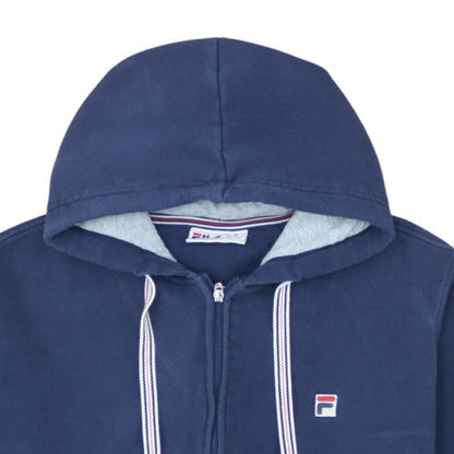 FILA Men’s Blue Full Zip Hoodie XL Cotton Blend Sportswear